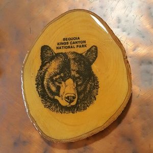 #70 Bear Fridge Magnet Sequoia Kings Canyon Park Wood